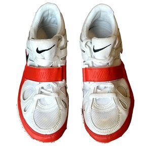 Nike Zoom HJ 2 Bowerman Series Track & Field Spikes White Red Mens 8.5 EU 42‎